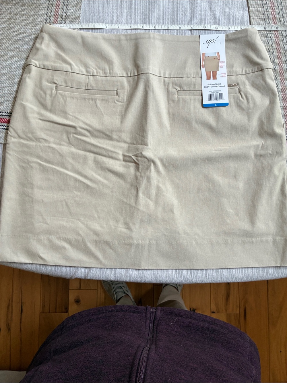 Up Stretch Pull-On Mini Skort in Khaki
